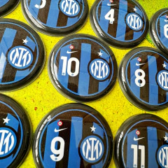 Inter Milão 22/23 Uniforme 1 (Sem Patrocinio) - Vidrilha 45mm - Botões Pro Gol