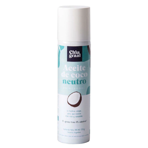 Aceite de Coco Neutro en Aerosol x 190ml - Chia Graal