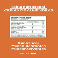 Crema Untable Almendras x 200g - Ancestral en internet