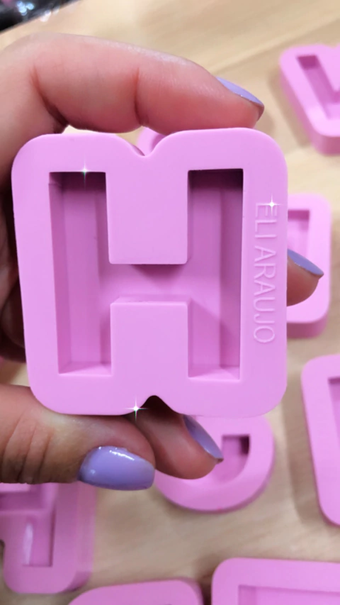 molde de Silicone Alfabeto letra H invertida