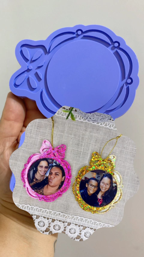 Molde Bola de Natal troca de foto - comprar online