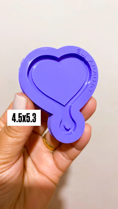 Molde espelho coração