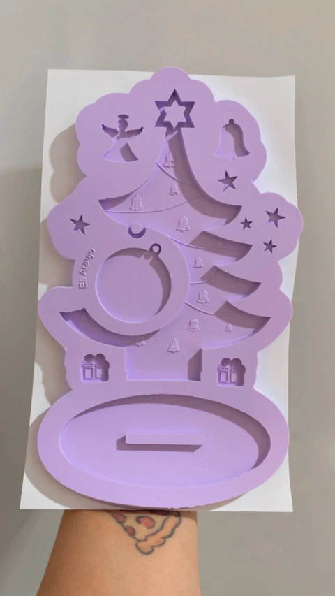 Molde Arvore de Natal com bola para foto e Pingentes Tam G - comprar online