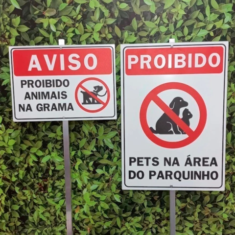 Placa com haste em alumínio - comprar online