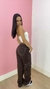 Calça risca de giz Marrom na internet