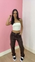 Calça risca de giz Marrom - Vchiqueboutique