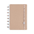 Cuaderno Inteligente Cappuccino en color marrón claro con cierre elástico y anillas metálicas en la parte lateral.