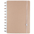 Cuaderno Inteligente Cappuccino de color beige con cierre elástico y anillas metálicas.