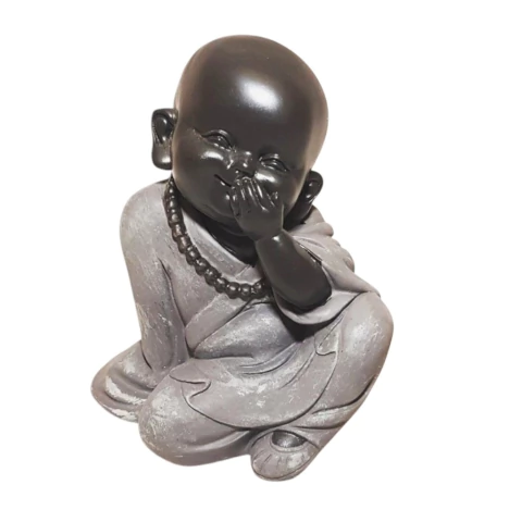 Monjecito Mudo 10cm Gris