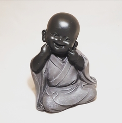 Monjecito Feliz Cachetes 10cm Gris