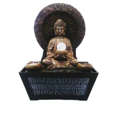 Fuente de Agua Buda con Porta Vela 30x23x41 cm - Grande
