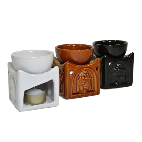 Hornillo cuadrado Rostro Buda 8cm Aprox Monte Kurama