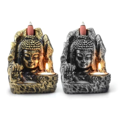 Porta Sahumerios Cascada Humo Porta Sahumerios Vela Buda 14cm Monte Kurama
