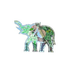 Espejo Elefante Venecitas 20cm aprox Monte Kurama