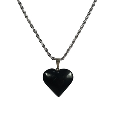 Dije Obsidiana Negra Corazon 2cm aprox aprox Monte Kurama