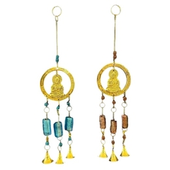 Colgante Buda Campanitas Bronce Vitro 32cm aprox Monte Kurama - comprar online