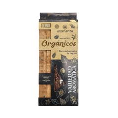 Caja Pack AROMANZA ORGANICOS 8 Sahumerios y Porta