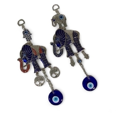 Colgante Llamador Ojo Turco Elefante Esmaltado 25cm aprox Monte Kurama