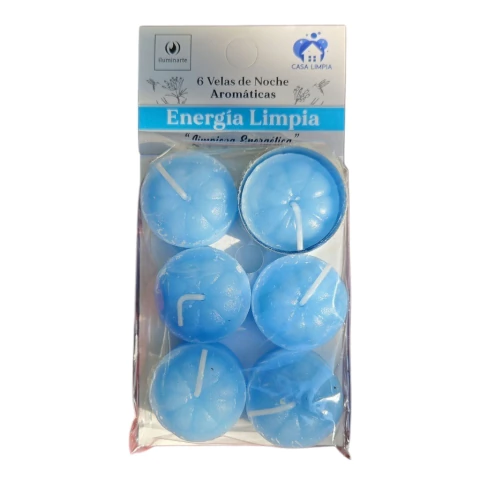 Velitas Noche 6u ENERGIA LIMPIA Bolsita Iluminarte