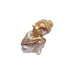 Buda Dorado Mini Reposando 5cm aprox Monte Kurama