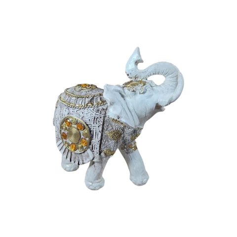 Elefante Blanco Manto Deco 14cm aprox Monte Kurama
