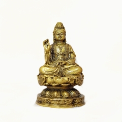 Kwan Yin Resina Dorada 9cm aprox Monte Kurama