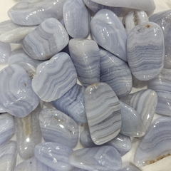 Piedras Gemas Agata Celeste Encaje N2 Pulida Monte Kurama