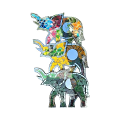 Espejo Elefante Venecitas 20cm aprox Monte Kurama