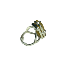 Anillo Ágata Dendrítica Plata 925 Regulable 2,5cm aprox Monte Kurama - Monte Kurama Tienda Holística Online