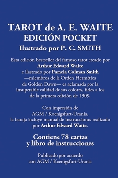 TAROT Arthur Edward Waite Rider Azul POCKET 78 Cartas y Librito ARKANO BOOKS en internet