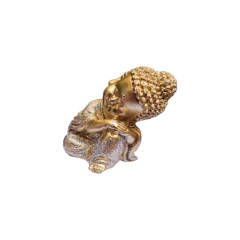 Buda Dorado Mini Reposando 5cm aprox Monte Kurama - Monte Kurama Tienda Holística Online