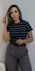 Blusa Feminina Manga Curta Inspiração Zara