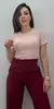 Blusa Feminina Manga Curta Inspiração Zara