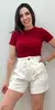 Blusa Feminina Manga Curta Inspiração Zara