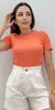 Blusa Feminina Manga Curta Inspiração Zara