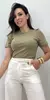 Blusa Feminina Manga Curta Inspiração Zara