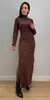 Vestido Feminino Slim Longo Gola Alta Manga Longa By AF na internet