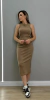 Imagem do Vestido Feminino Slim Midi Manga Regata BY AF