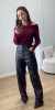 Calça Feminina Wide Leg Couro PU Com Bolsos By AF - comprar online
