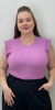 Blusa Feminina Manga Regata Ombro Marcado - loja online