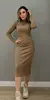 Vestido Fendi Feminino Slim Midi Manga Longa By AF - comprar online