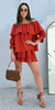 Conjunto Feminino Blusa Ombro a Ombro E Short Saia - By Andreya Freitas