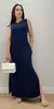 Vestido Feminino Manga Regata Moletinho Com Fendas