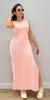 Vestido Feminino Manga Regata Moletinho Com Fendas