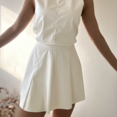 CHALECO SÍMIL CUERO BLANCO - tienda online