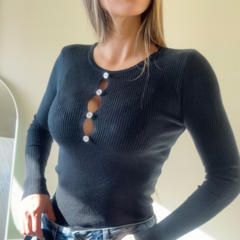 REMERA HILO VEUE NEGRO - comprar online