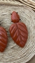 Brinco Folha Marrom Caramelo - comprar online