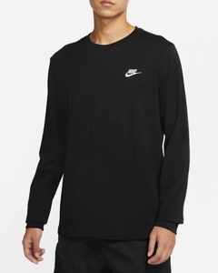 Camisa Nike Club Manga Longa Black na internet