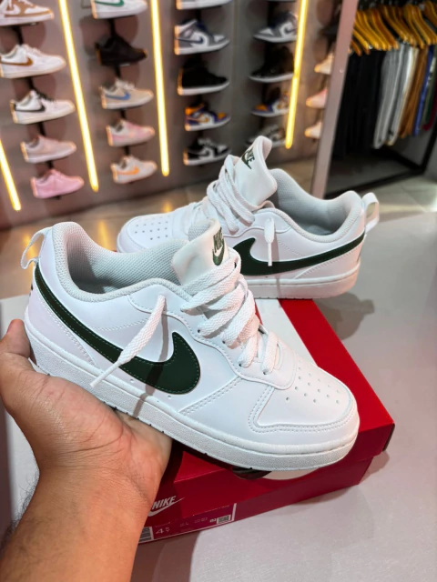 Tenis Court Borough White/Dark Green