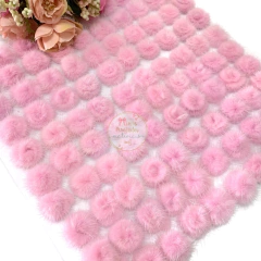 Pompom achatadinho de pelúcia 3cm - unidade na internet